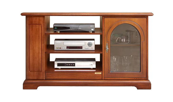 Meuble Tv 1 porte avec &eacute;tag&egrave;res