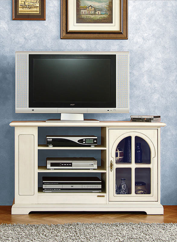 Meuble Tv 1 porte avec &eacute;tag&egrave;res