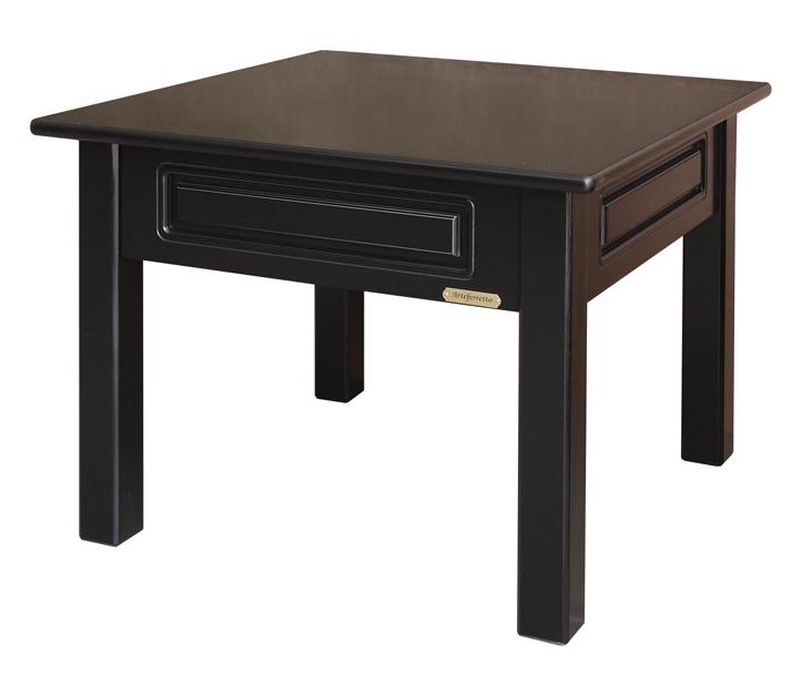 Table basse carr&eacute;e et laqu&eacute;e noir