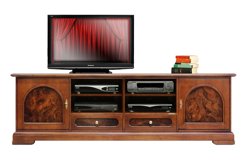 Meuble Tv classique ronce de noyer
