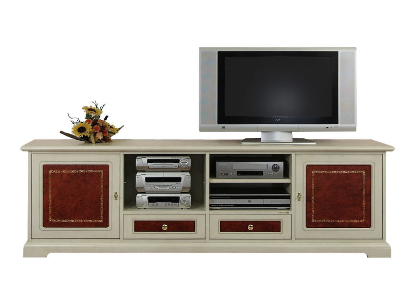 Meuble Tv 2mt largeur avec v&eacute;ritable cuir