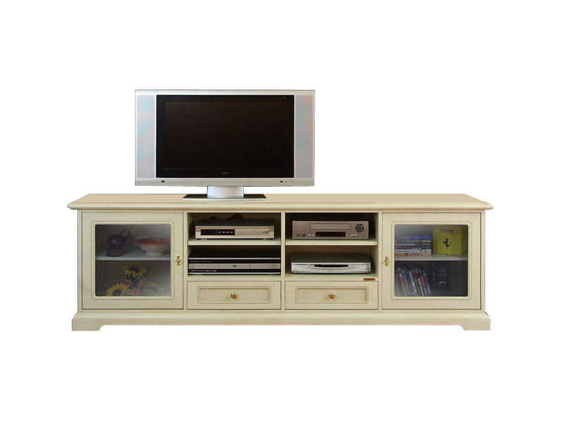 Meuble Tv 2 portes 2 tiroirs et &eacute;tag&egrave;res