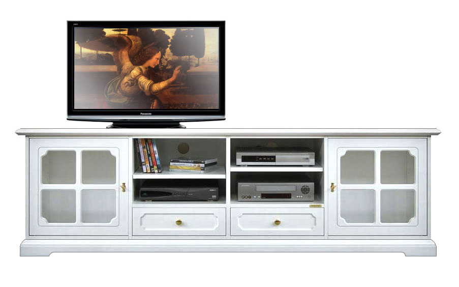 Meuble Tv 2 portes 2 tiroirs et &eacute;tag&egrave;res