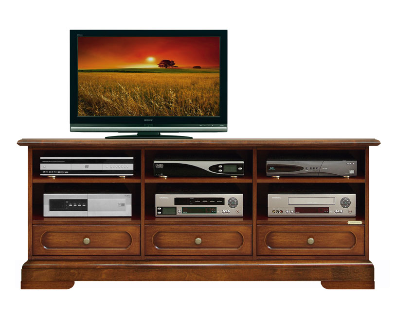 Meuble TV 3 niches 3 tiroirs
