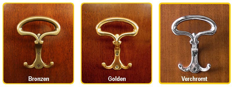 Standard-Haken Farbe Bronze, Gold und Verchromt